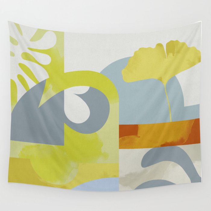 mid mod pastel 3 Wall Tapestry Gallery Image 4