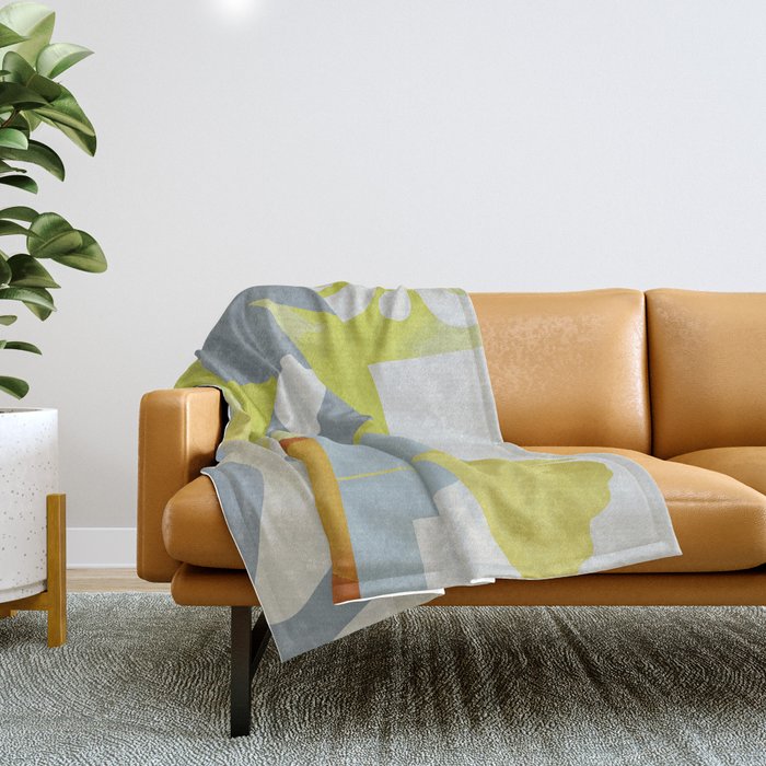 mid mod pastel 3 Throw Blanket Gallery Image 1