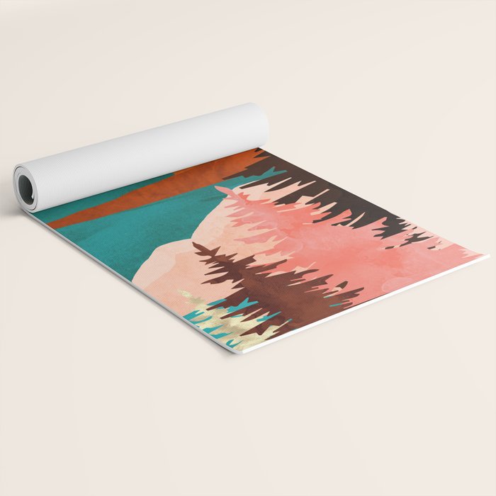 Retro Lake Yoga Mat Gallery Image 2