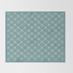Bows & Ribbons Pattern LIV Teal Green Throw Blanket Gallery Image 2