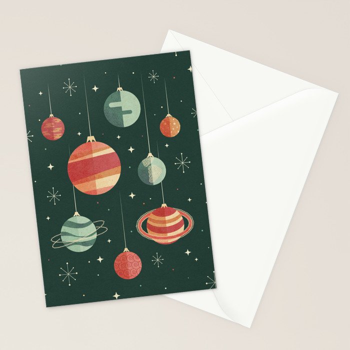 Joy to the Universe (on Green) Stationery Card Gallery Image 2