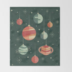 Joy to the Universe (on Green) Throw Blanket Gallery Image 2