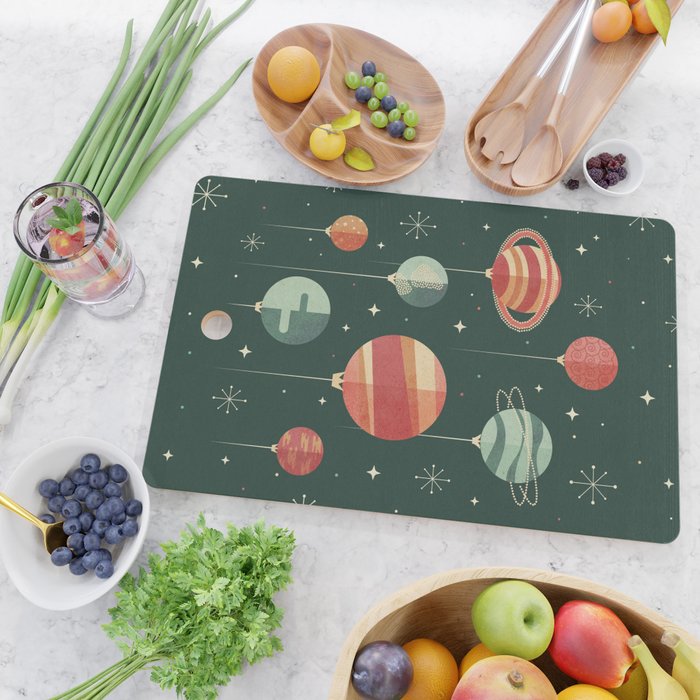 Joy to the Universe (on Green) Cutting Board Gallery Image 2