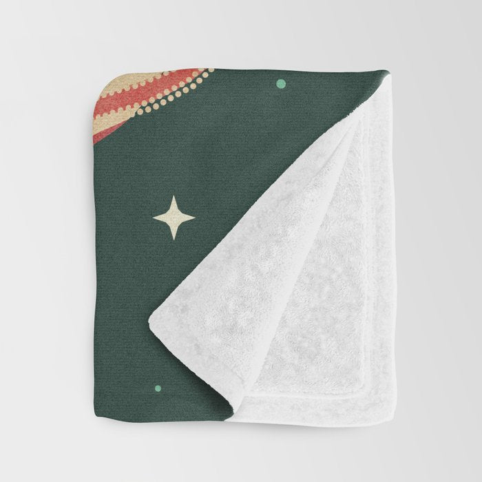 Joy to the Universe (on Green) Throw Blanket Gallery Image 3