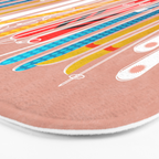 Colorful Ski Illustration and Pattern no 2 Bath Mat Gallery Image 3