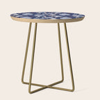 Best Space To Be // navy blue background indigo moons and cute astronauts sloths Side Table Gallery Image 1
