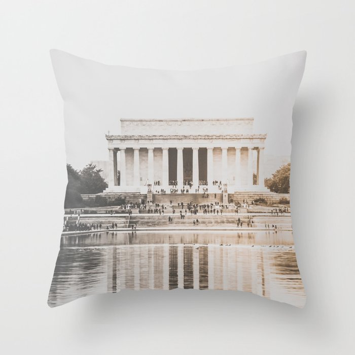 Lincoln Memorial at Dusk Throw Pillow Gallery Image 6
