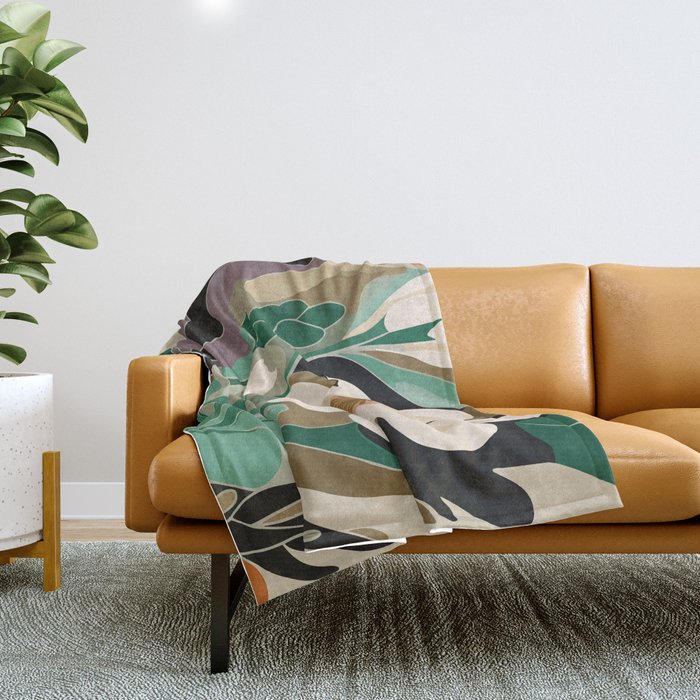 Seattle Flower Market Print Throw Blanket Gallery Image 1