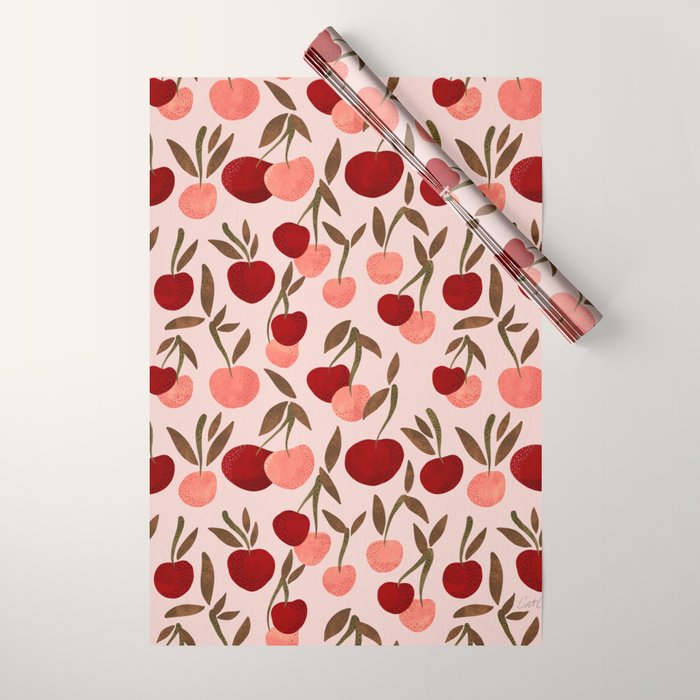 Cherry Collection - Blush Wrapping Paper Gallery Image 1