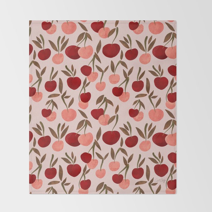 Cherry Collection - Blush Throw Blanket Gallery Image 2