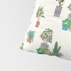 Ivory Background Plant Love Art Print Pattern Pillow Sham Gallery Image 4