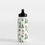 Ivory Background Plant Love Art Print Pattern Water Bottle Gallery Image 3