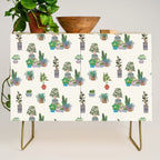 Ivory Background Plant Love Art Print Pattern Credenza Gallery Image 1