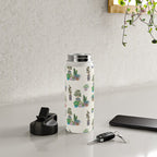 Ivory Background Plant Love Art Print Pattern Water Bottle Gallery Image 4