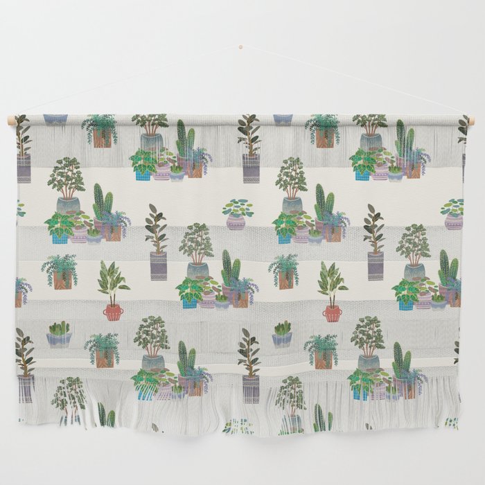 Ivory Background Plant Love Art Print Pattern Wall Hanging Gallery Image 1