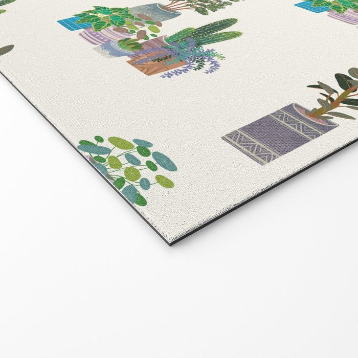 Ivory Background Plant Love Art Print Pattern Welcome Mat Gallery Image 2