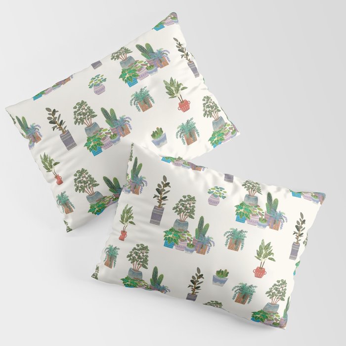 Ivory Background Plant Love Art Print Pattern Pillow Sham Gallery Image 3
