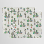 Ivory Background Plant Love Art Print Pattern Placemat Gallery Image 1