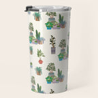 Ivory Background Plant Love Art Print Pattern Travel Mug Gallery Image 3