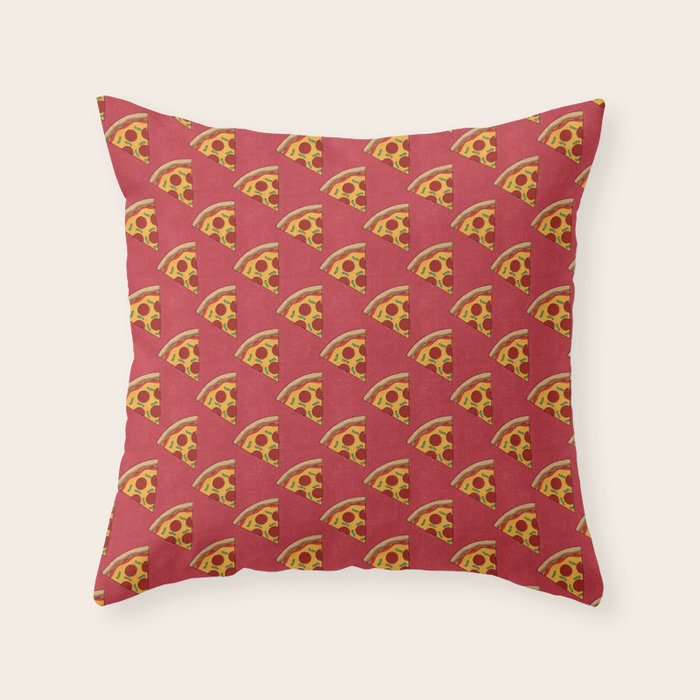 FAST FOOD / Pizza - pattern Throw Pillow Gallery Image 6