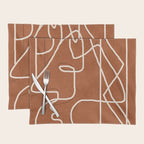 Abstract Face Sketch 4 Placemat Gallery Image 1