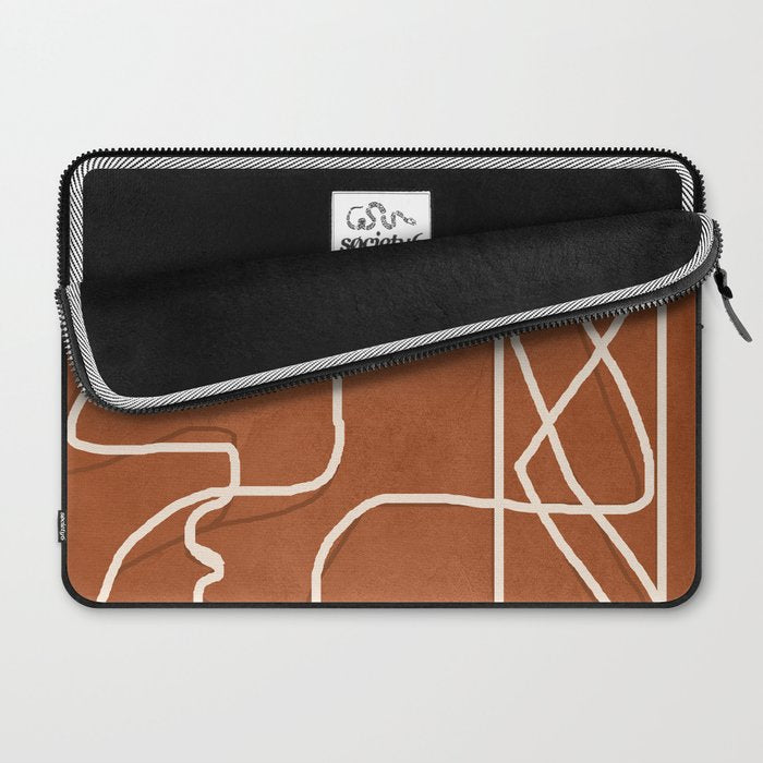 Abstract Face Sketch 4 Laptop Sleeve Gallery Image 2