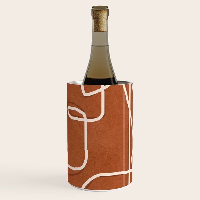 Abstract Face Sketch 4 Wine Chiller Gallery Image 1