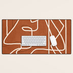 Abstract Face Sketch 4 Desk Mat Gallery Image 1