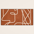 Abstract Face Sketch 4 Desk Mat Gallery Image 3