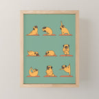 Pug Yoga Mini Art Print Gallery Image 1
