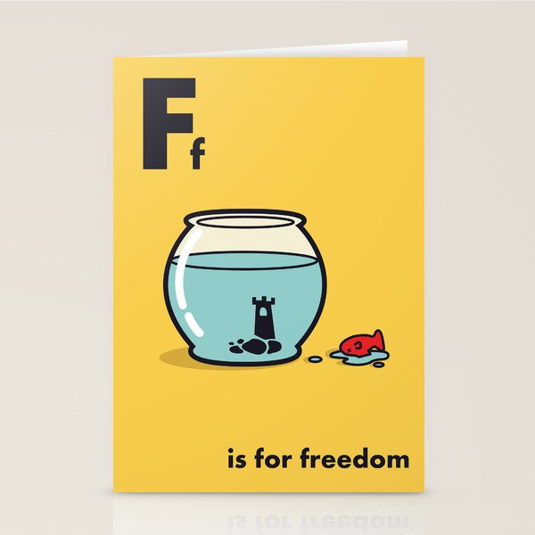 F is for freedom - the irony Stationery Card Gallery Image 2