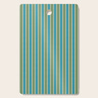 Cottage Stripes Eclectic Vertical Pattern in Green and Blue Cutting Board Gallery Image 1