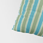 Cottage Stripes Eclectic Vertical Pattern in Green and Blue Pillow Sham Gallery Image 4