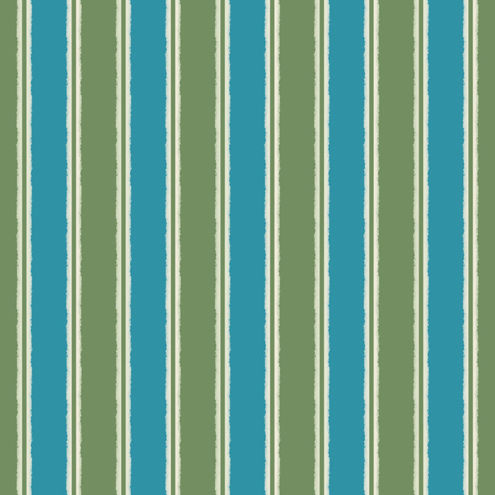 Cottage Stripes Eclectic Vertical Pattern in Green and Blue Coffee Mug Gallery Image 2