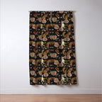Squirrel flowering dark meadow Window Curtain Gallery Image 3