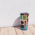 Neo Memphis Pattern 1 - Abstract Geometric / 80s-90s Retro Travel Mug Gallery Image 4