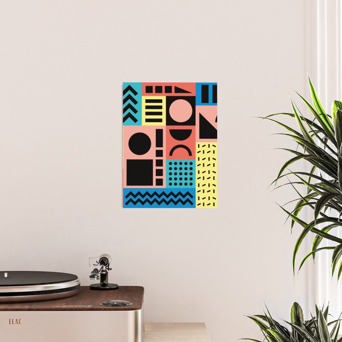 Neo Memphis Pattern 1 - Abstract Geometric / 80s-90s Retro Poster Gallery Image 2