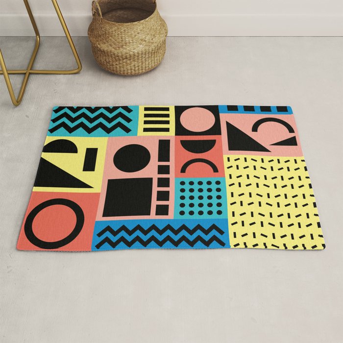 Neo Memphis Pattern 1 - Abstract Geometric / 80s-90s Retro Rug Gallery Image 1