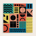 Neo Memphis Pattern 1 - Abstract Geometric / 80s-90s Retro Wood Wall Art Gallery Image 1