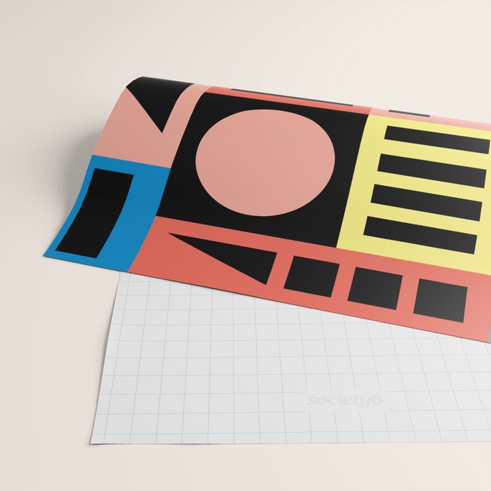 Neo Memphis Pattern 1 - Abstract Geometric / 80s-90s Retro Wrapping Paper Gallery Image 2