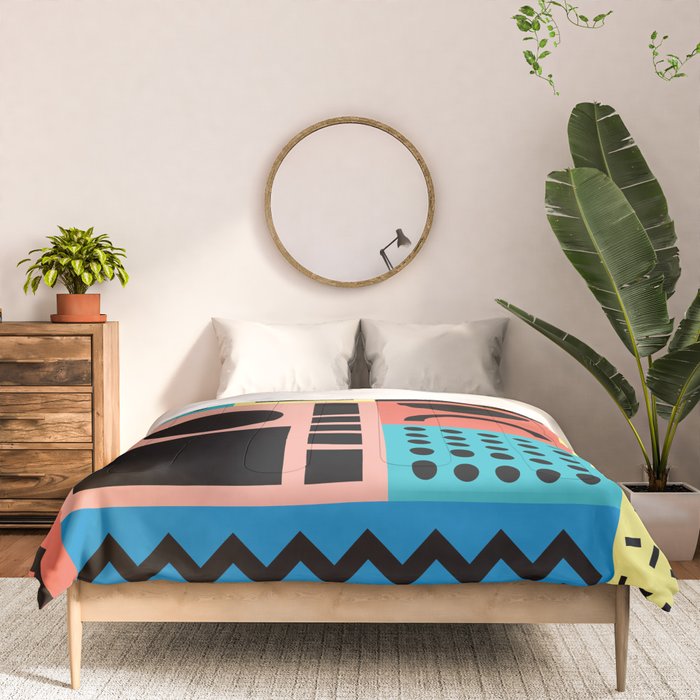 Neo Memphis Pattern 1 - Abstract Geometric / 80s-90s Retro Comforter Gallery Image 3