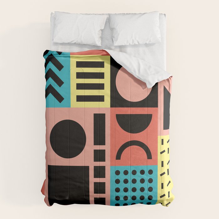 Neo Memphis Pattern 1 - Abstract Geometric / 80s-90s Retro Comforter Gallery Image 6