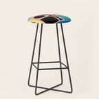 Neo Memphis Pattern 1 - Abstract Geometric / 80s-90s Retro Stool Gallery Image 1