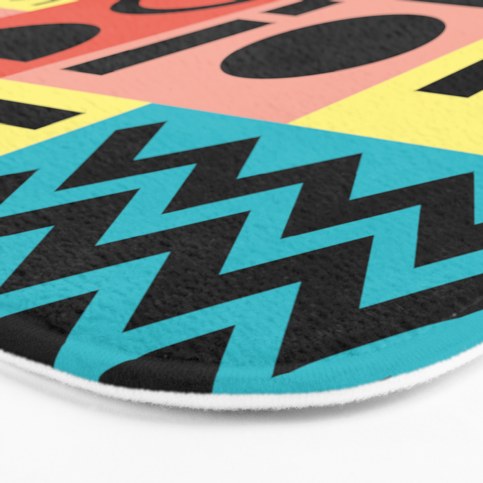 Neo Memphis Pattern 1 - Abstract Geometric / 80s-90s Retro Bath Mat Gallery Image 3