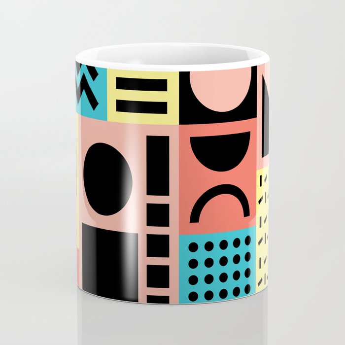 Neo Memphis Pattern 1 - Abstract Geometric / 80s-90s Retro Coffee Mug Gallery Image 4