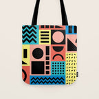 Neo Memphis Pattern 1 - Abstract Geometric / 80s-90s Retro Tote Bag Gallery Image 1