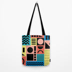 Neo Memphis Pattern 1 - Abstract Geometric / 80s-90s Retro Tote Bag Gallery Image 2
