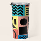 Neo Memphis Pattern 1 - Abstract Geometric / 80s-90s Retro Travel Mug Gallery Image 3
