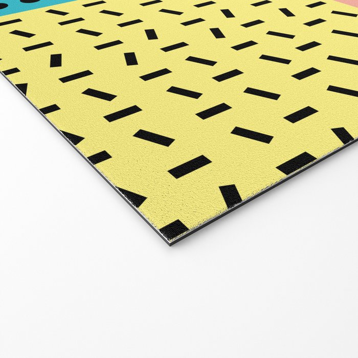 Neo Memphis Pattern 1 - Abstract Geometric / 80s-90s Retro Welcome Mat Gallery Image 2