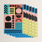 Neo Memphis Pattern 1 - Abstract Geometric / 80s-90s Retro Wrapping Paper Gallery Image 3